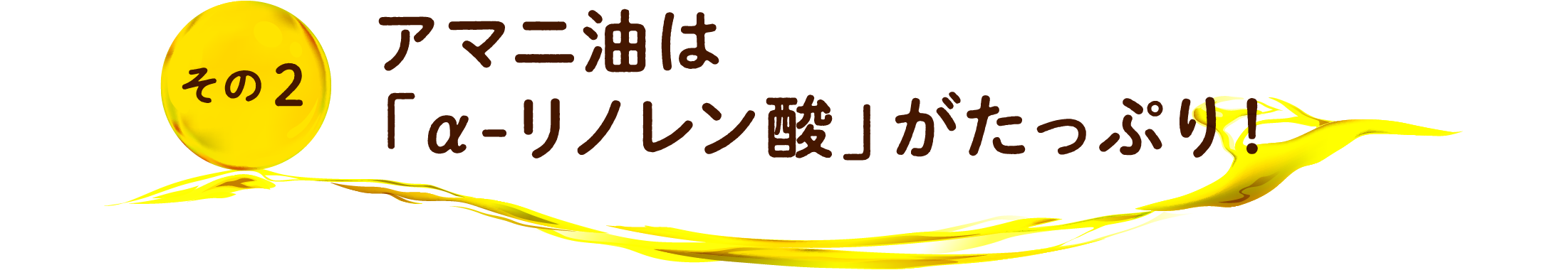 その2 アマニ油は「α-リノレン酸」 がたっぷり!