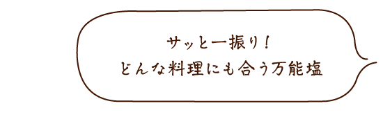 サッと一振り!どんな料理にも合う万能塩