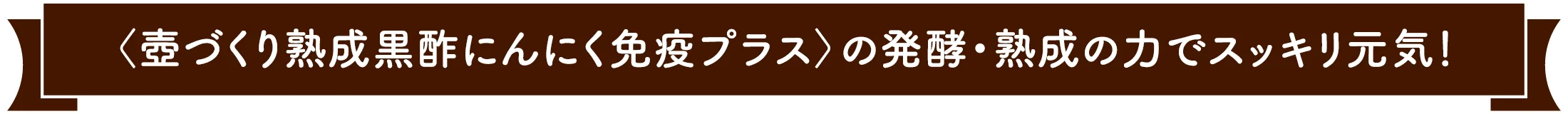 壺づくり熟成黒酢にんにく免疫プラスの発酵・熟成の力でスッキリ元気