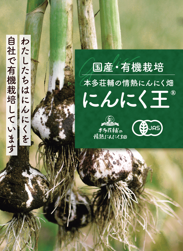 わたしたちはにんにくを自社で有機栽培しています